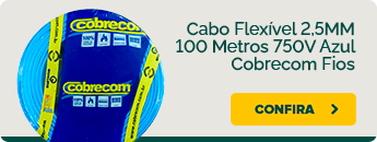 Cabo fio flexivel 25mm 100 metros 750v azul Cobrecom na Carajás